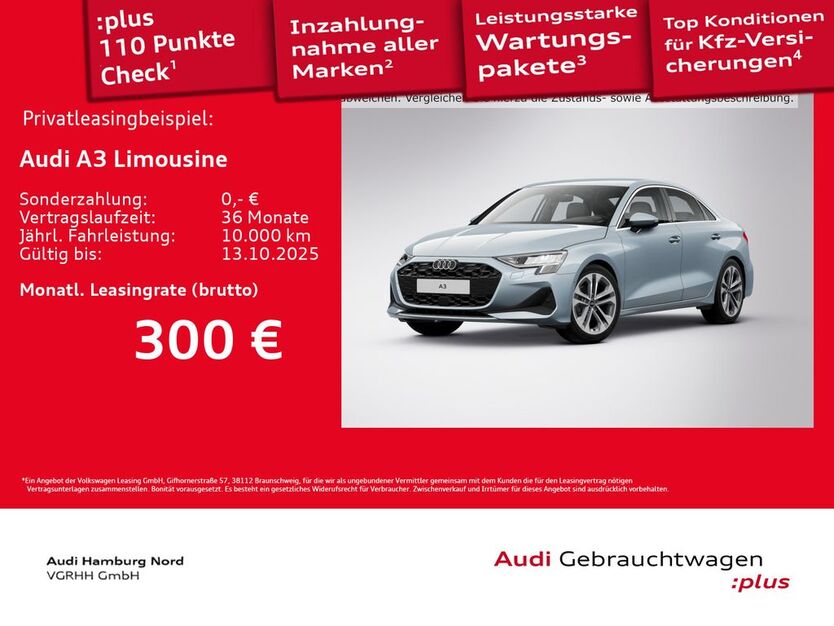 Audi A3 9.445 km 32.980 € Hamburg 22419