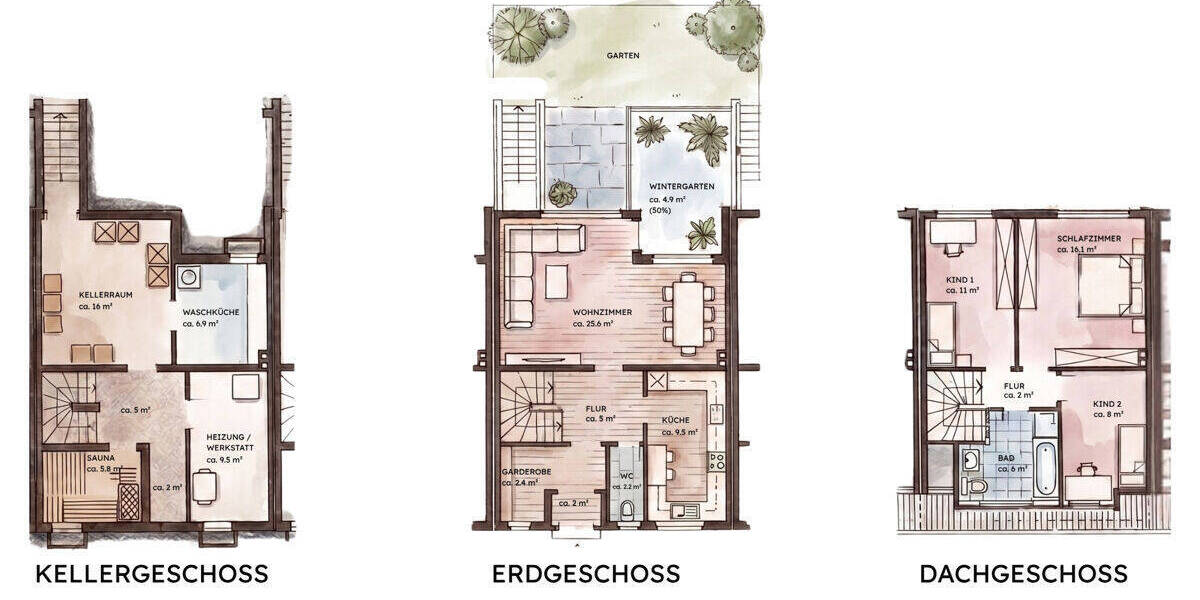 Reihenmittelhaus Tostedt - 4 Zimmer, 95 m&sup2;, 265.000&euro; | Angebot:26584576