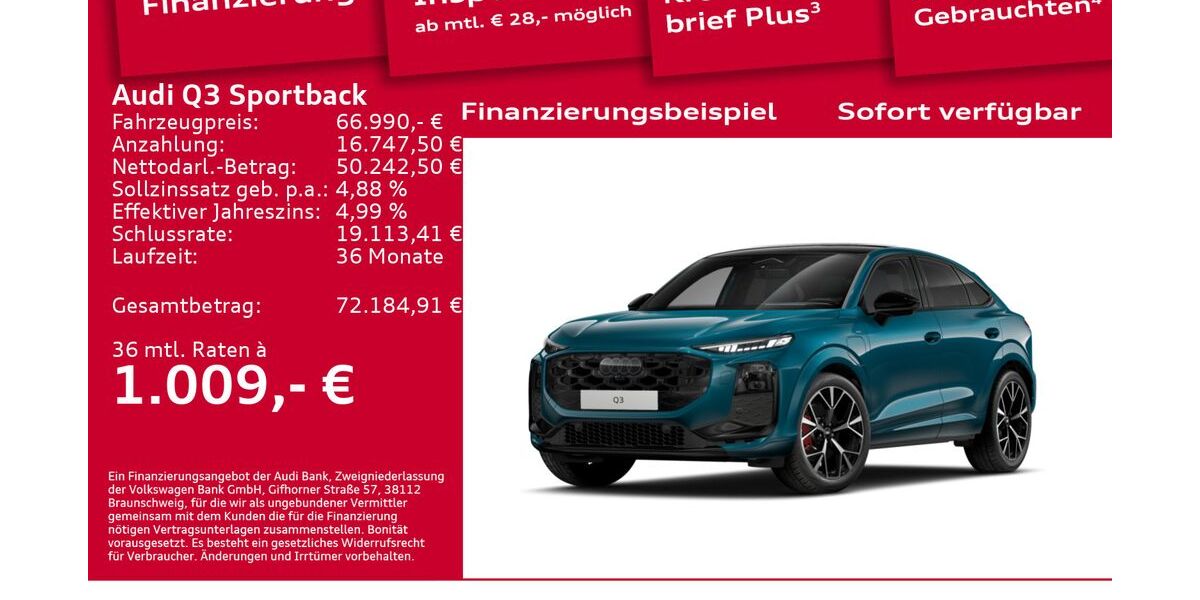 Audi Q3 6.001 km 66.990 &euro; Berlin 12489
