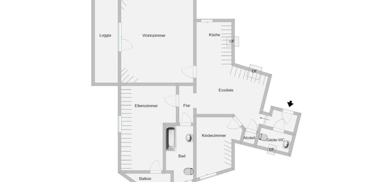 Dachgeschoßwohnung Wörth am Rhein - 3 Zimmer, 86 m&sup2;, 249.500&euro; | Angebot:27157145