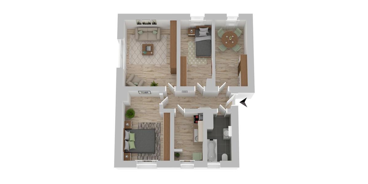 Erdgeschoßwohnung Zeitz - 4 Zimmer, 67 m&sup2;, 437&euro; | Angebot:26423868