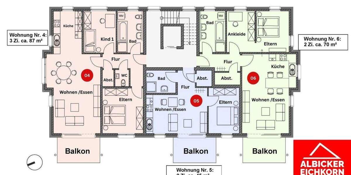 Etagenwohnung Lauchringen Unterlauchringen - 2 Zimmer, 70 m&sup2;, 350.000&euro; | Angebot:25696640
