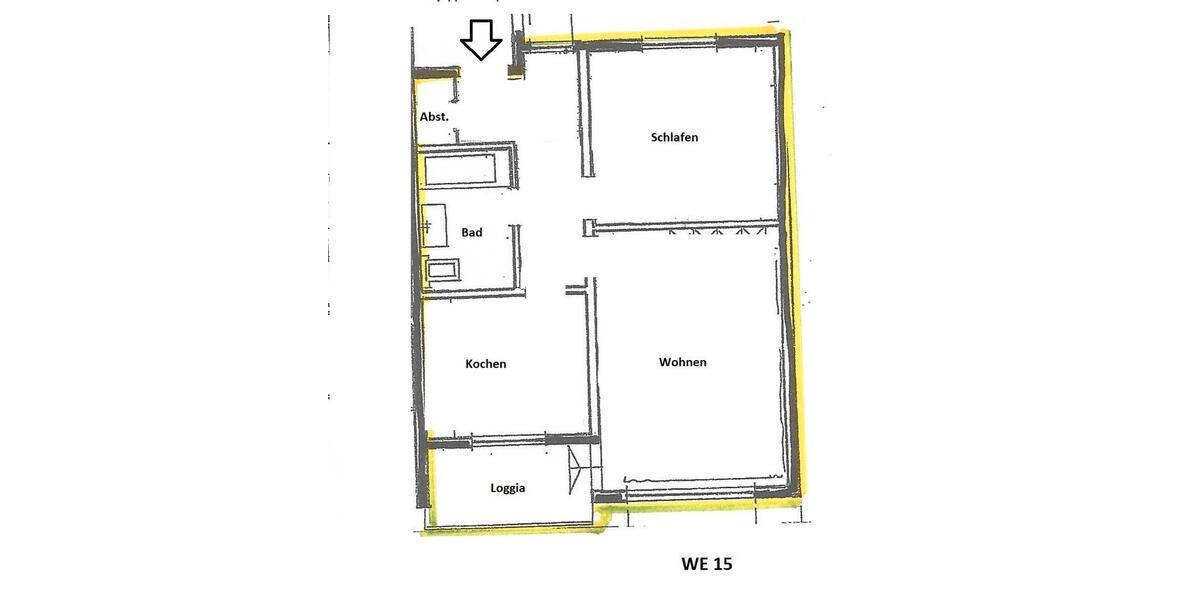 Erdgeschoßwohnung Gummersbach Berstig Süd - 2 Zimmer, 61 m&sup2;, 500&euro; | Angebot:26003679