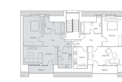 Wohnung Oyten - 2 Zimmer, 59 m&sup2;, 550&euro; | Angebot:25416251