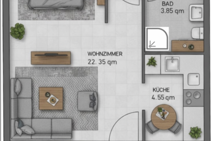 Wohnung Sonthofen - 1 Zimmer, 39 m&sup2;, 169.000&euro; | Angebot:25352036