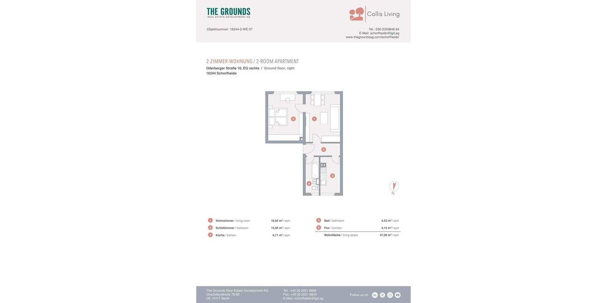 Etagenwohnung Schorfheide Lichterfelde - 2 Zimmer, 47 m&sup2;, 110.000&euro; | Angebot:25700708