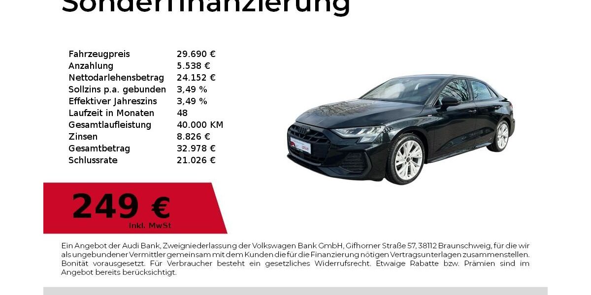 Audi A3 29.355 km 29.490 &euro; Dessau-Roßlau 06844