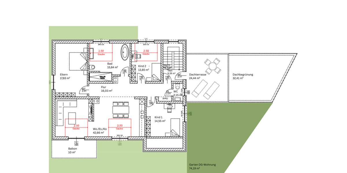 Terrassenwohnung Ernsgaden - 4 Zimmer, 145 m&sup2;, 571.573&euro; | Angebot:24990103