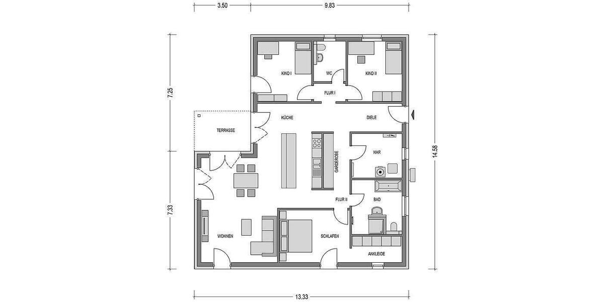 Einfamilienhaus Bad Bodenteich - 5 Zimmer, 149 m&sup2;, 270.000&euro; | Angebot:9039678