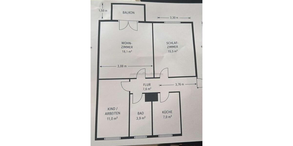 Etagenwohnung Fehrbellin - 2.5 Zimmer, 56 m&sup2;, 627&euro; | Angebot:26660186