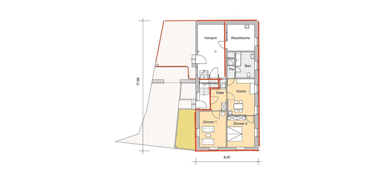 Wohnung, Miete 3 zimmer