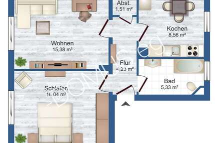Schicke 2 Zimmer Wohnung mit Einbauküche! - Wohnung Elstra Kriepitz | Angebot:24485028