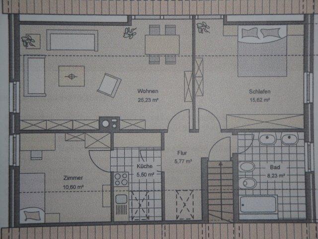 Dachgeschoßwohnung Barsinghausen - 3 Zimmer, 75 m&sup2;, 600&euro; | Angebot:26374688