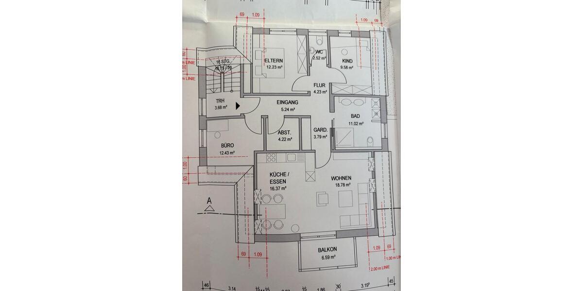 Etagenwohnung Ahaus - 4 Zimmer, 105 m&sup2;, 1.050&euro; | Angebot:25883651