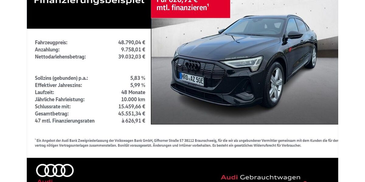 Audi e-tron 41.890 km 44.890 &euro; Rostock 18059