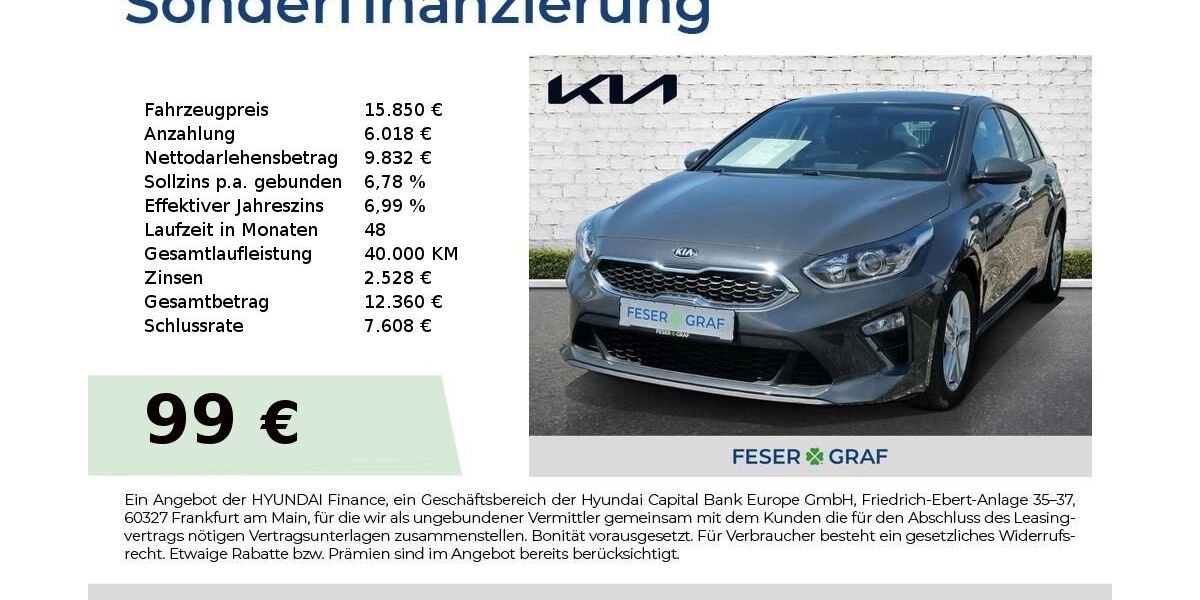 Kia ceed / Ceed 54.157 km 14.850 &euro; Schwabach 91126