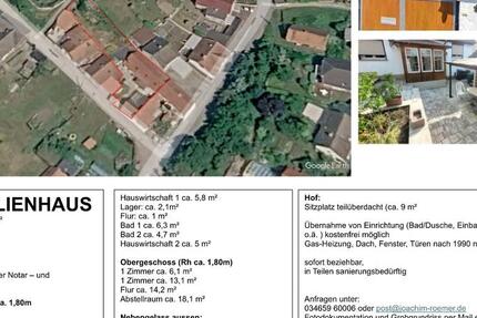 Haus Allstedt - 4 Zimmer, 75 m&sup2;, 35.000&euro; | Angebot:27034185