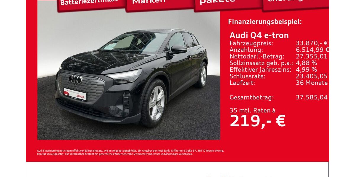 Audi Q4 e-tron 19.382 km 33.870 &euro; Hamburg 22419