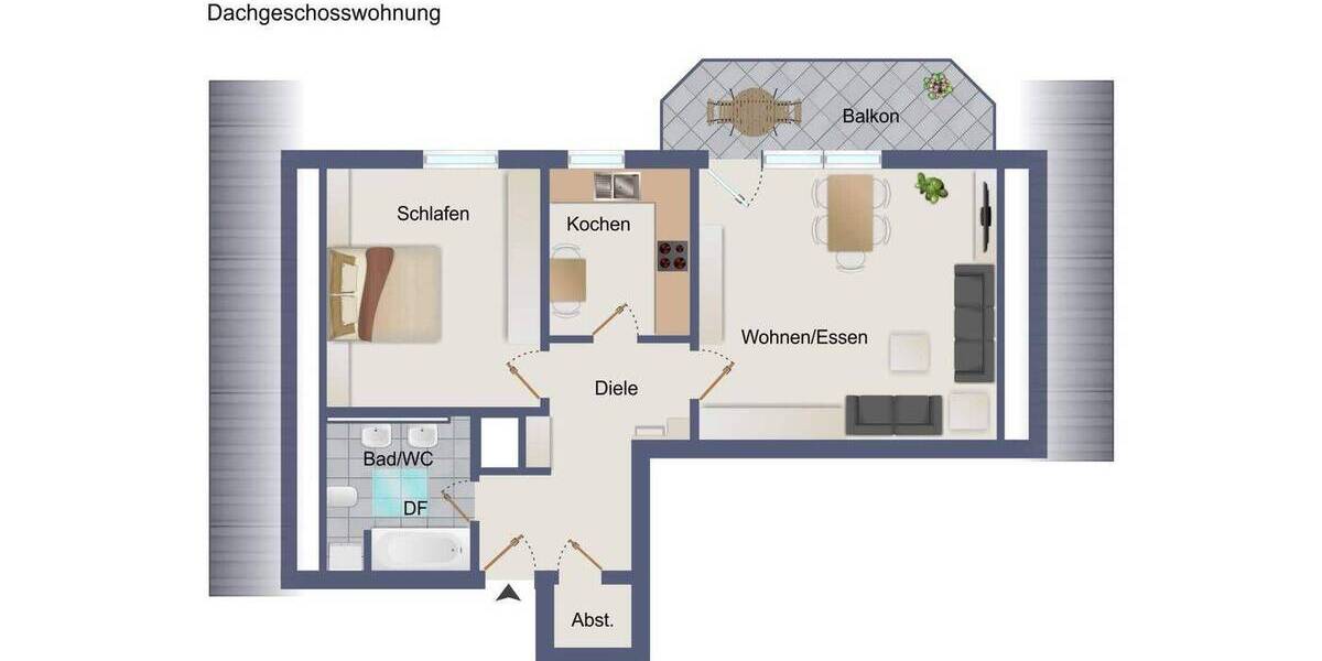 Etagenwohnung Ettenheim - 2 Zimmer, 60 m&sup2;, 152.000&euro; | Angebot:26843858