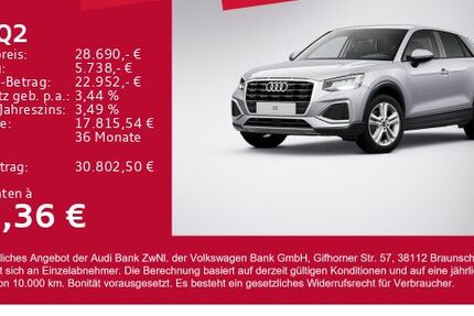 Audi Q2 3.900 km 28.690 € Gersthofen 86368