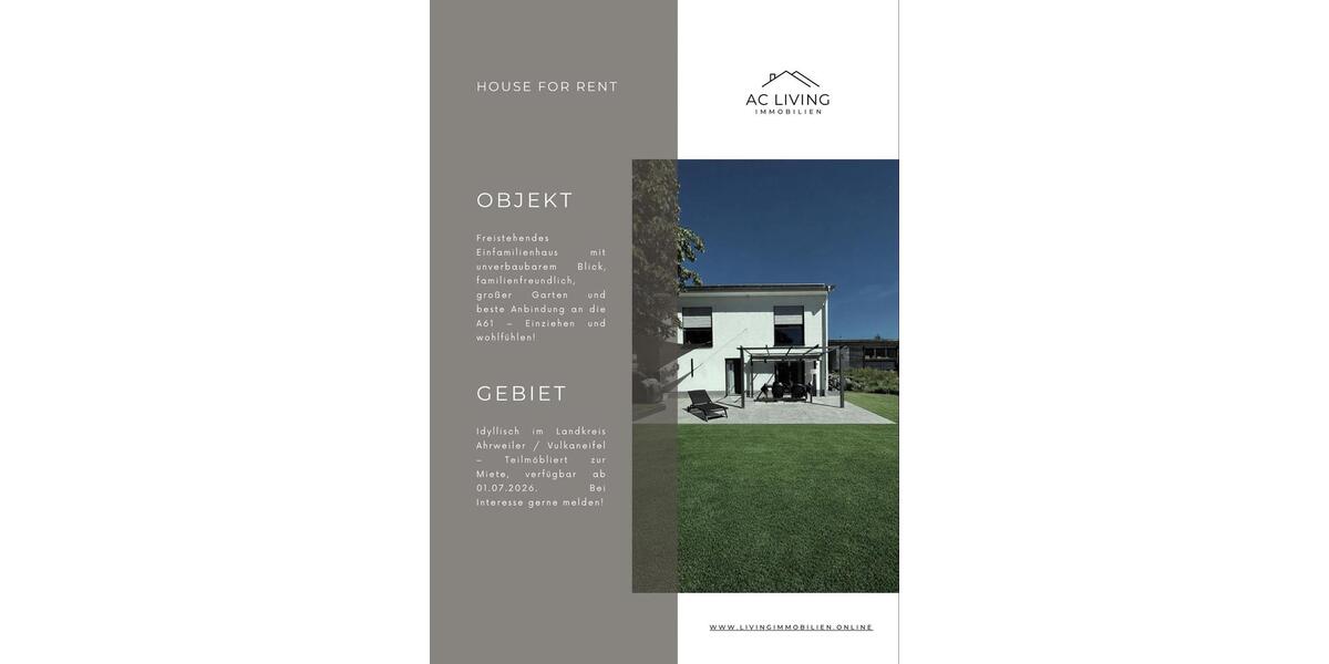 Einfamilienhaus Niederzissen - 4 Zimmer, 135 m&sup2;, 2.800&euro; | Angebot:25957924