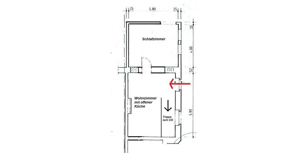 2-Zimmer-Wohnung im Hinterhaus mit viel zusätzlichem Platz im Untergeschoß 2 zimmer