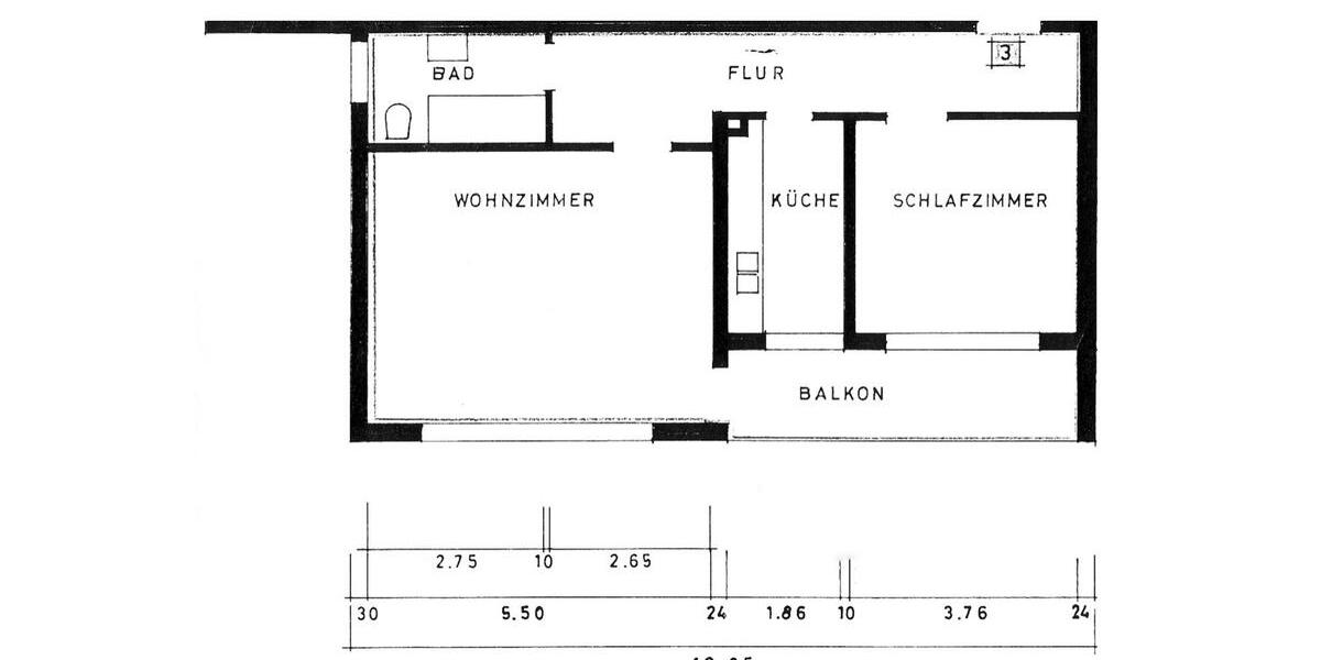 Etagenwohnung Marburg Marbach - 2 Zimmer, 66 m&sup2;, 225.000&euro; | Angebot:27445244