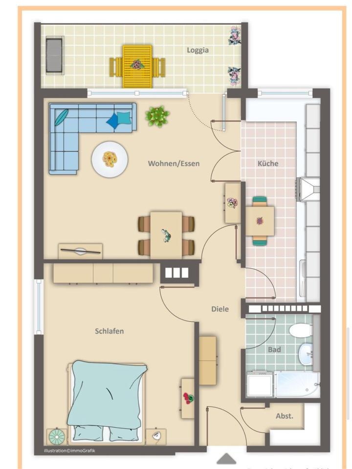 Frisch renovierte 2-Zimmer Wohnung zimmer