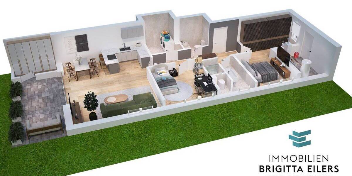Etagenwohnung Achim Baden - 3 Zimmer, 107 m&sup2;, 499.000&euro; | Angebot:26065459
