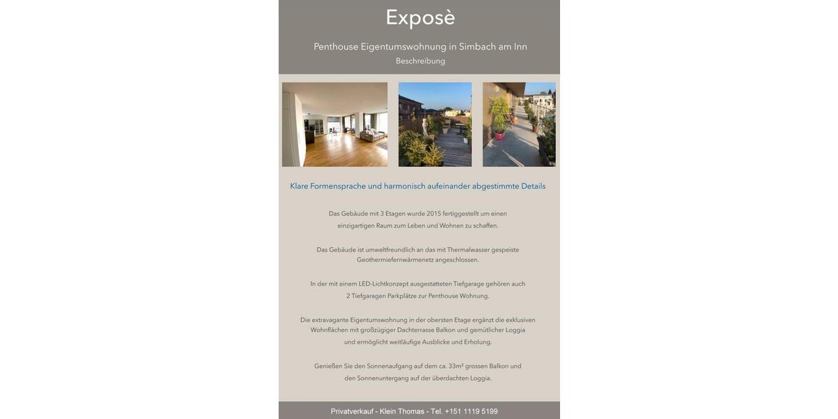 Etagenwohnung Simbach am Inn - 3 Zimmer, 114 m&sup2;, 499.000&euro; | Angebot:27033674