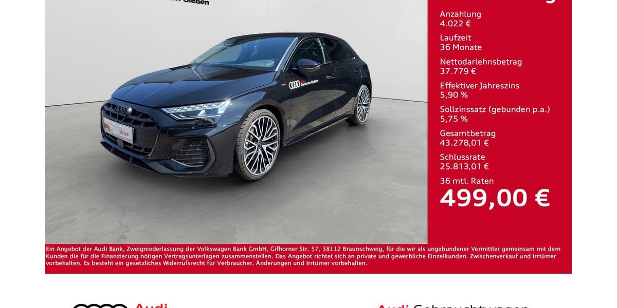 Audi A3 9.000 km 38.830 &euro; Giessen 35394