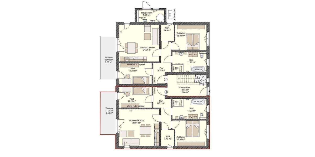 Terrassenwohnung Zingst - 3 Zimmer, 77 m&sup2;, 447.180&euro; | Angebot:26155577