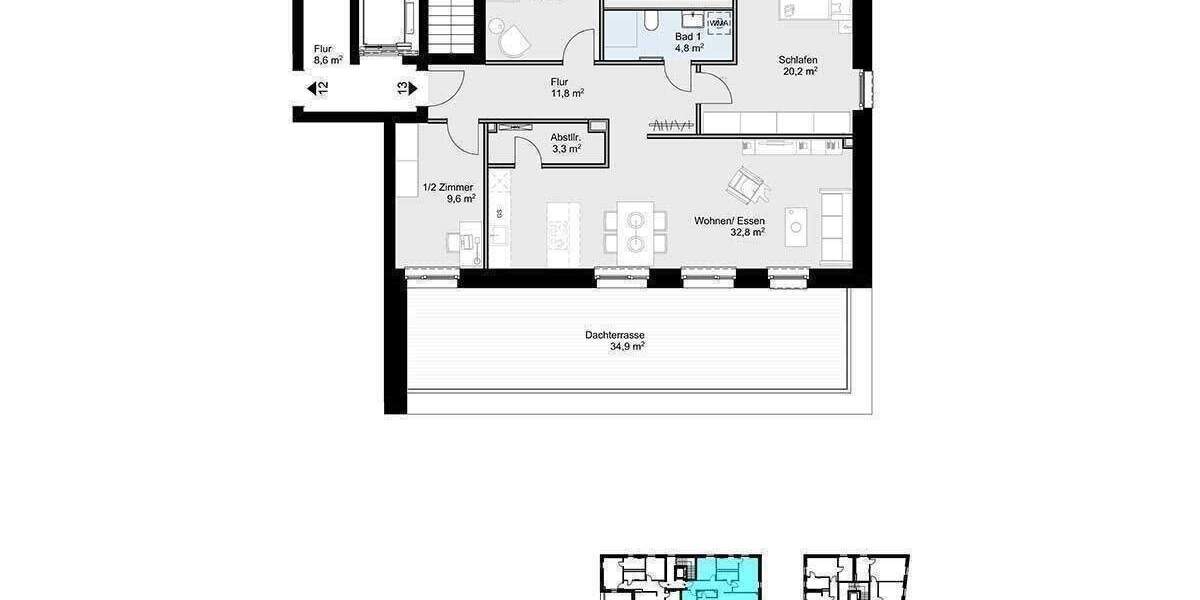 Etagenwohnung Schleswig - 3 Zimmer, 118 m&sup2;, 699.900&euro; | Angebot:26556881