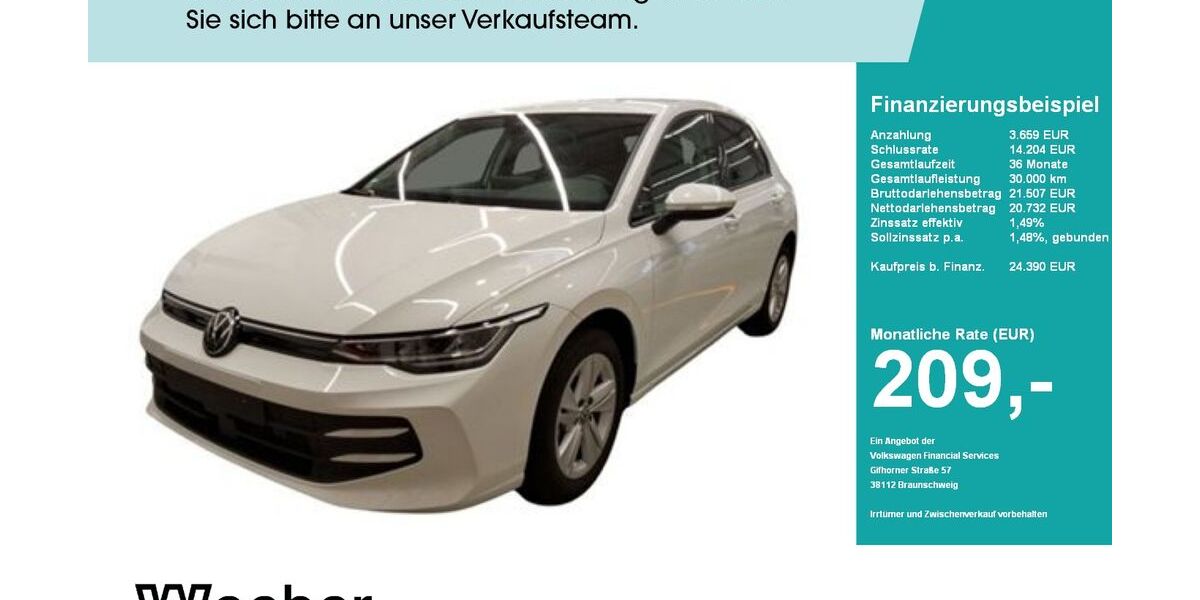 VW Golf 9.131 km 24.390 &euro; Leonberg 71229