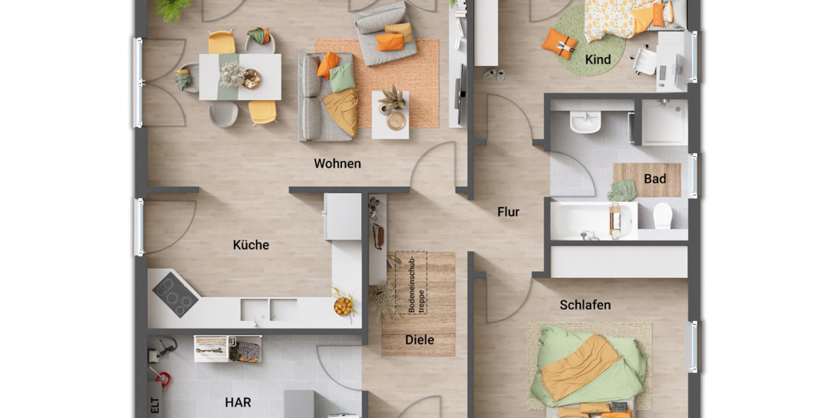 Bungalow Sontra Wichmannshausen - 4 Zimmer, 90 m&sup2;, 212.950&euro; | Angebot:25777614