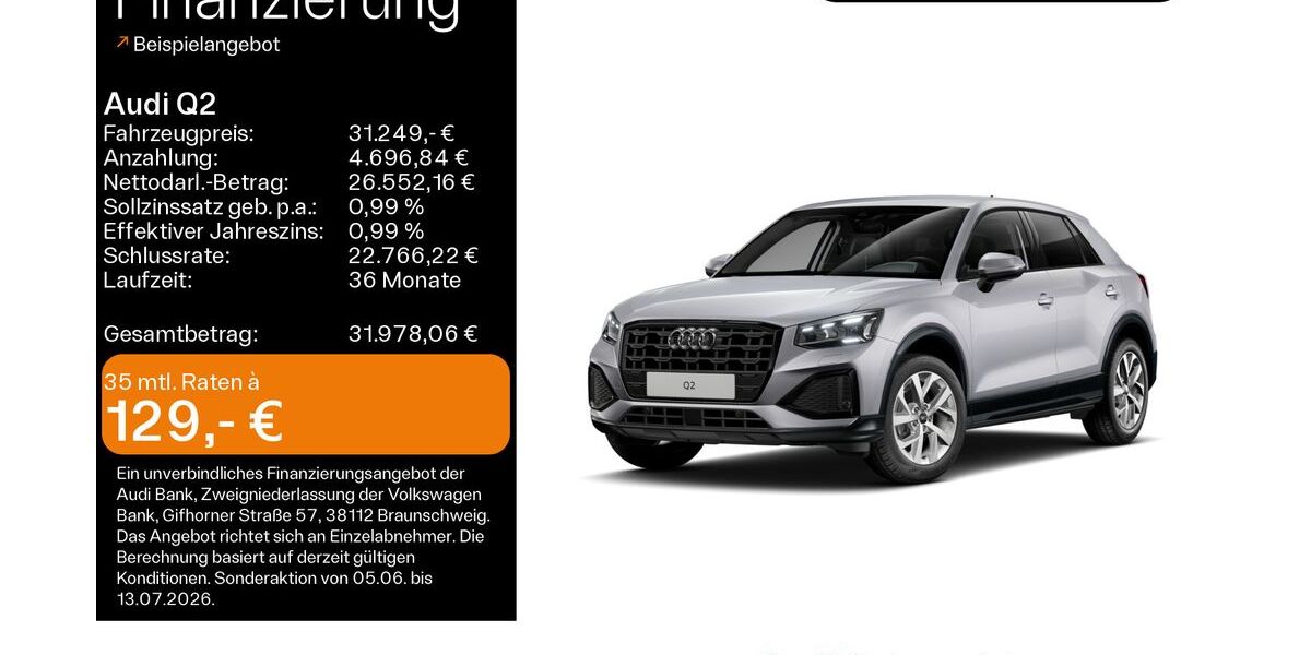Audi Q2 2.600 km 31.249 &euro; Büdingen-Düdelsheim 63654