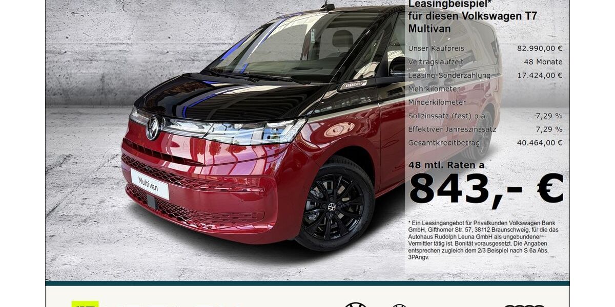 VW T7 Multivan 2.500 km 82.990 &euro; Leuna 06237