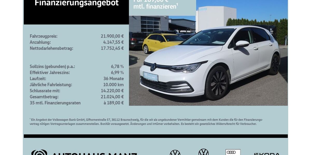 VW Golf 51.157 km 21.899 &euro; Schwarzenfeld 92521