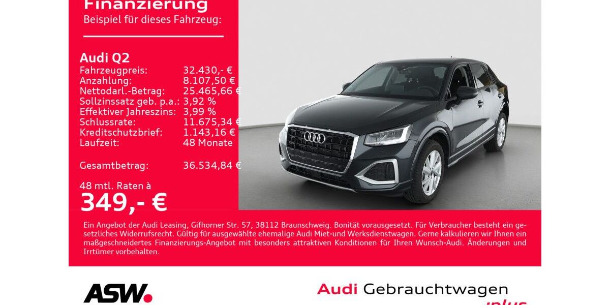 Audi Q2 10.500 km 32.430 &euro; Heilbronn 74074