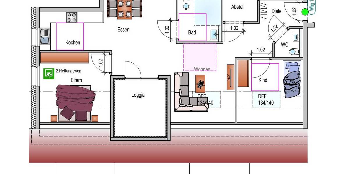 Etagenwohnung Ellwangen (Jagst) Ellwangen - 3 Zimmer, 79 m&sup2;, 395.000&euro; | Angebot:25730098