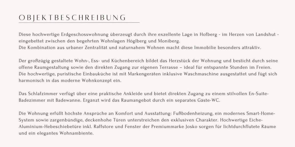 Etagenwohnung Landshut Berg - 2 Zimmer, 65 m&sup2;, 1.300&euro; | Angebot:26871138