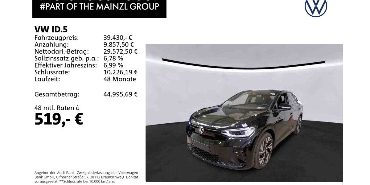 VW ID.5 28.200 km 34.620 &euro; Bad Reichenhall 83435