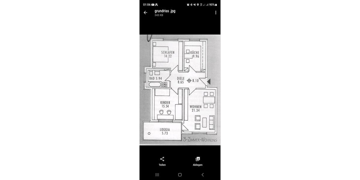 Erdgeschoßwohnung Bretten - 3 Zimmer, 81 m&sup2;, 280.000&euro; | Angebot:24956059