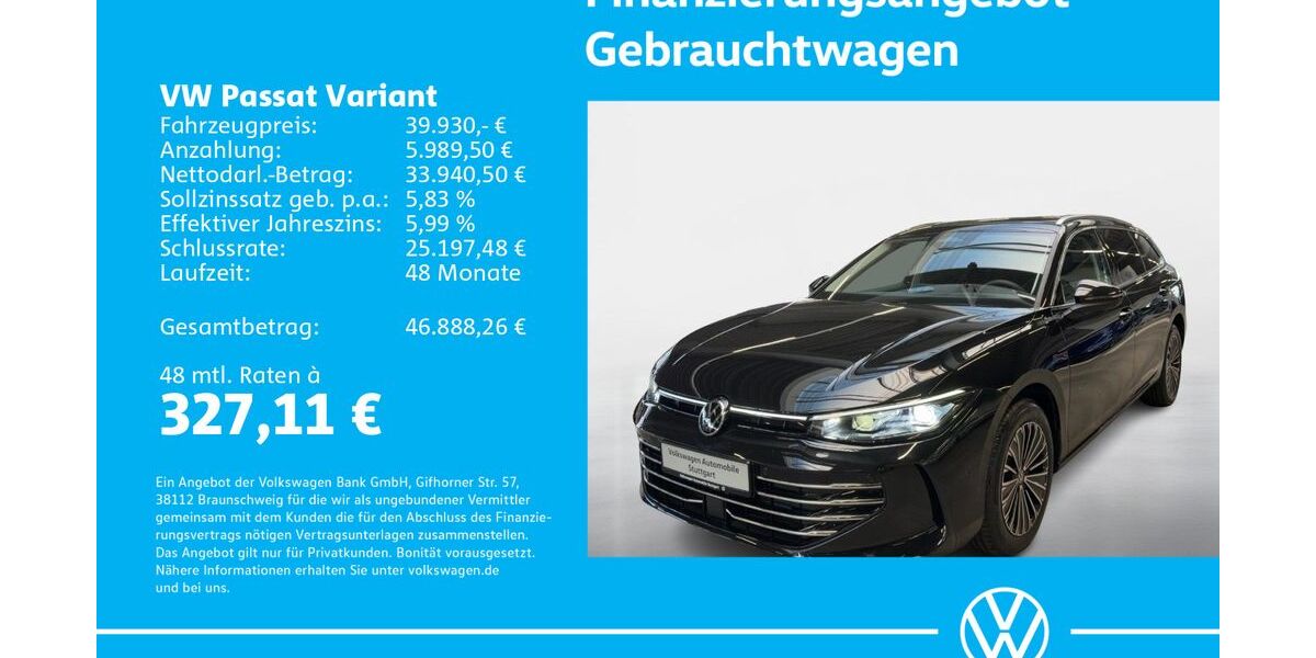 VW Passat Variant 1.505 km 39.230 &euro; Stuttgart-Feuerbach 70469