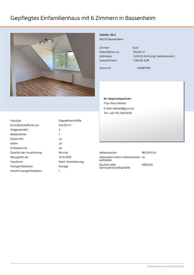 Haus zur Miete zimmer