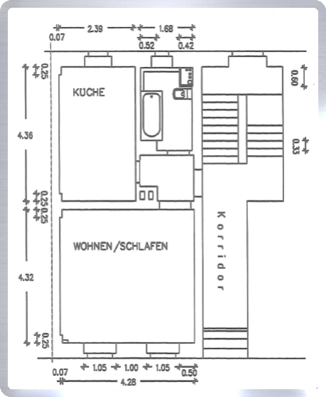 Etagenwohnung Mittweida - 1 Zimmer, 37 m&sup2;, 295&euro; | Angebot:25418302