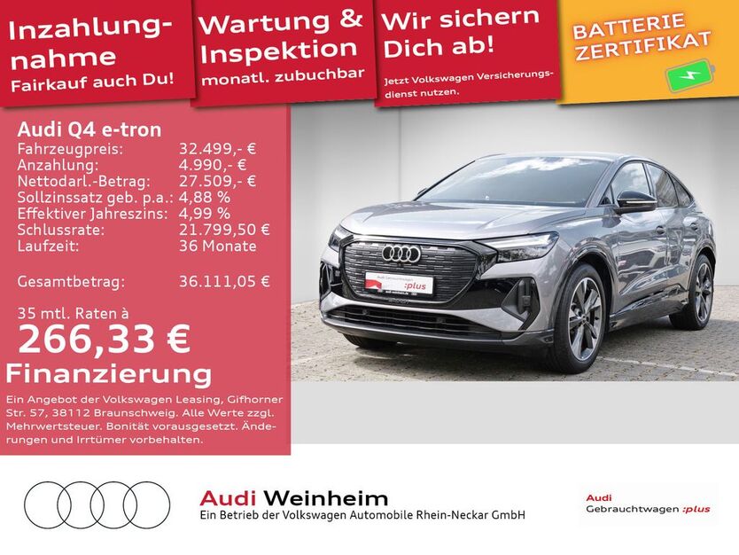 Audi Q4 e-tron 31.818 km 32.499 € Weinheim 69469