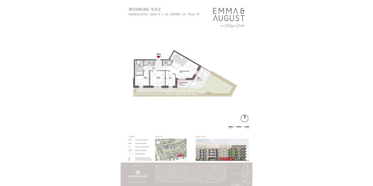 Etagenwohnung Hamburg Groß Borstel - 3 Zimmer, 92 m&sup2;, 2.299&euro; | Angebot:26853000