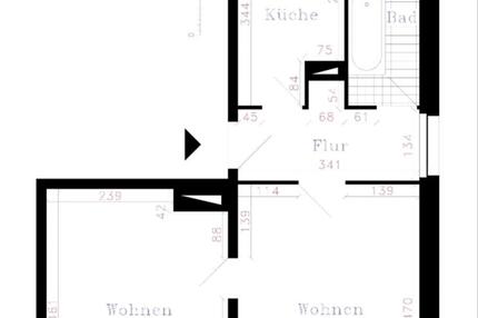 2 Zimmer Wohnung mit 45,8 m2 in Werdau vermietet