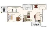 m3448 moderne 2-3-Zimmer-City-Wohnung mit zwei Balkonen an der Fußgängerzone